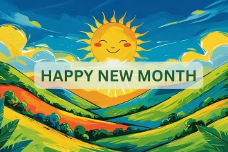 New month text messages being shared between couples, families and friends on mobile devices