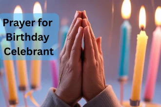 Prayer hands with birthday candles representing birthday celebrant blessings