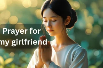 Young woman praying peacefully showing spiritual connection in relationships