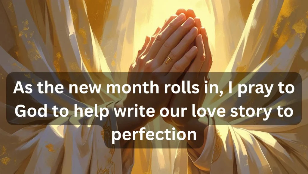 Romantic new month prayer card