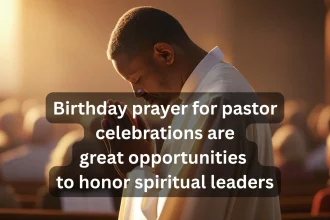Birthday prayer for pastor celebration with congregation praying together