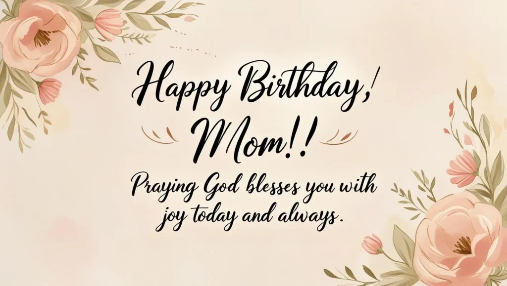 birthday prayer text messages for mom with flower