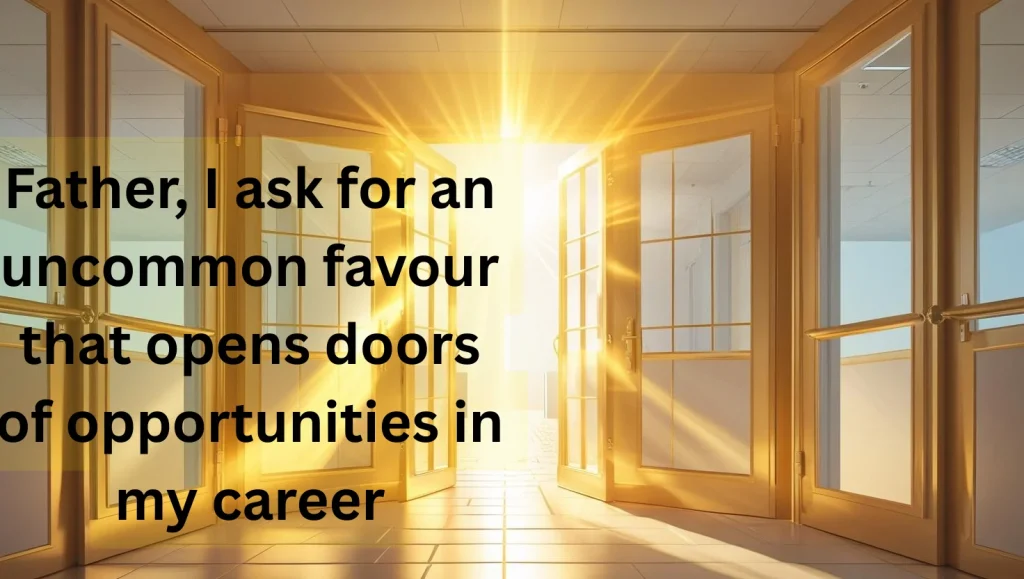 Career favor prayers open doors professional breakthrough