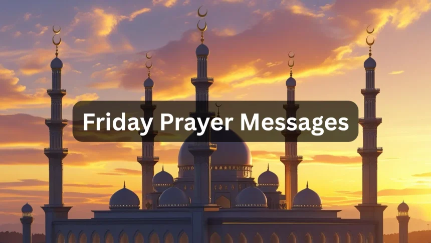 Friday prayer mosque silhouette sunset Islamic worship blessed day