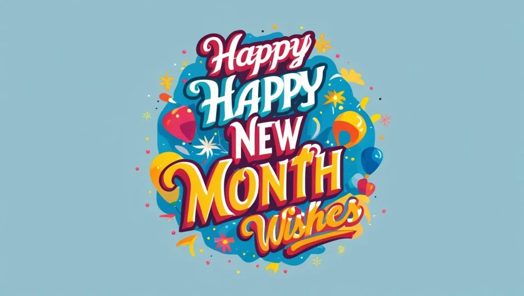 Happy new month card for WhatsApp status
