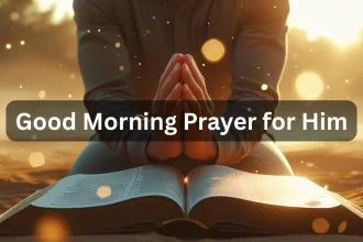 Man praying at sunrise good morning prayer for him spiritual blessing