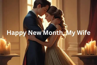 Happy new month prayer to my wife couple praying together at sunrise