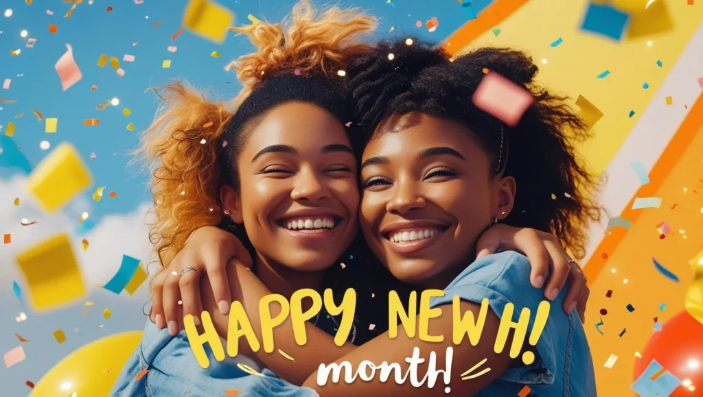 Heartfelt new month message being sent to best friend on mobile phone