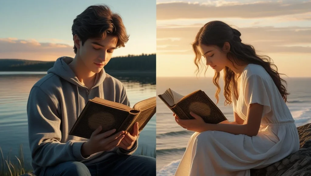 Long distance couple connected through good morning prayer messages