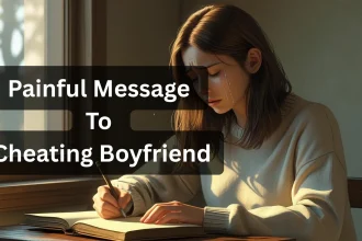 Woman writing painful message to cheating boyfriend for emotional healing