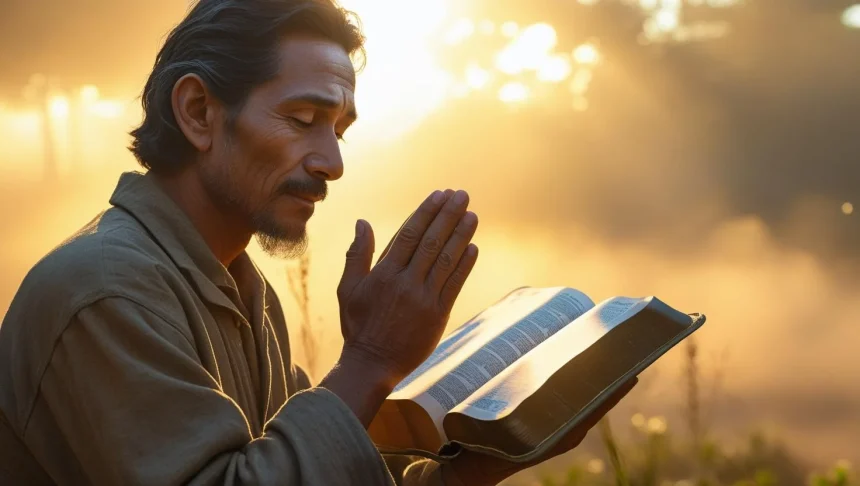 Midnight prayer time showing person seeking God's mercy in spiritual breakthrough