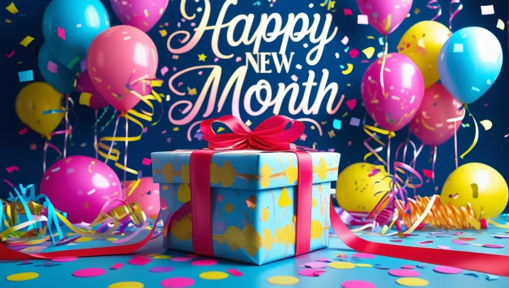 New month calendar with celebration elements for special pastoral occasions and milestones