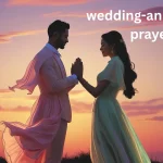 Couple praying together on wedding anniversary celebrating divine blessings