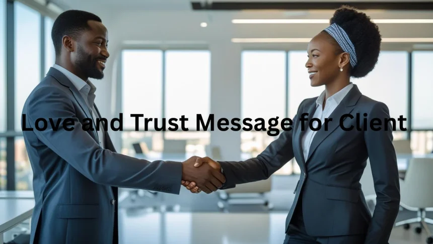 Love and trust message for client relationships Nigerian business team collaboration