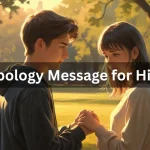 Couple holding hands with woman looking apologetic, soft lighting