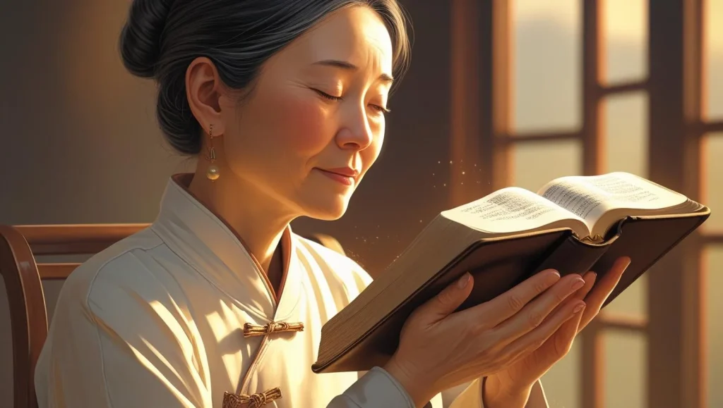 Woman praying with Bible verses for husband crisis prayers
