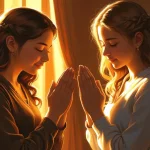 Birthday prayer for female friend with two women praying together