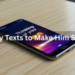 Flirty text notification to make him smile at work on smartphone