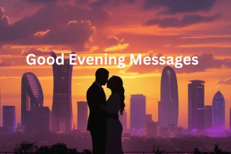 Romantic couple watching sunset Lagos Nigeria good evening message love