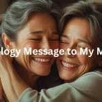 Mother and daughter hugging after apology message reconciliation