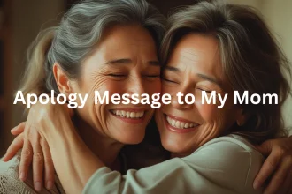 Mother and daughter hugging after apology message reconciliation