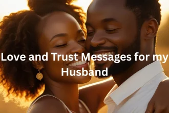 Nigerian couple sharing intimate moment expressing love and trust messages