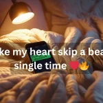 Romantic flirty message on phone screen for him