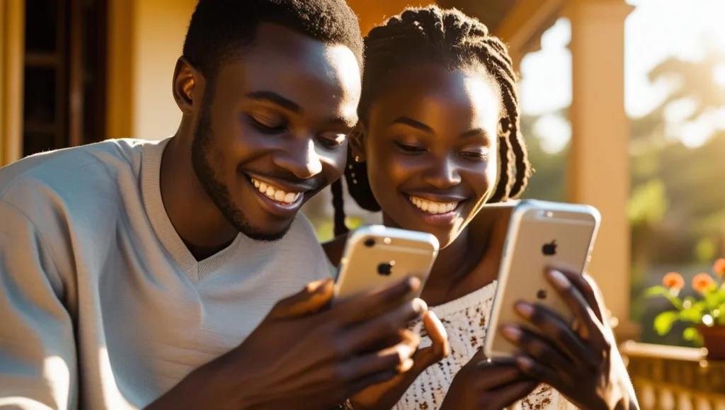 Sweet good afternoon text messages for girlfriend on mobile phone screen