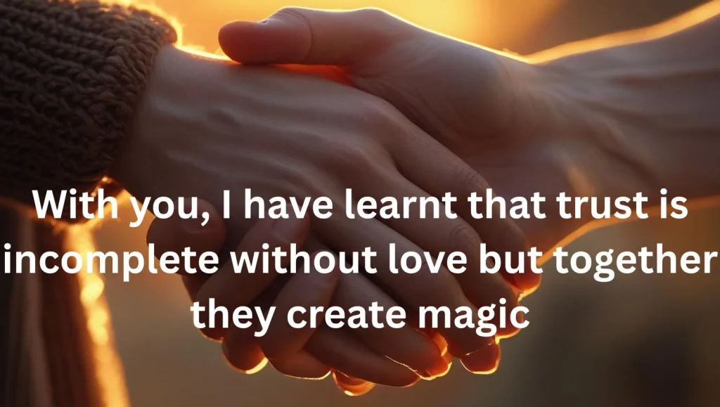 Sweet love and trust message for my girlfriend - couple holding hands