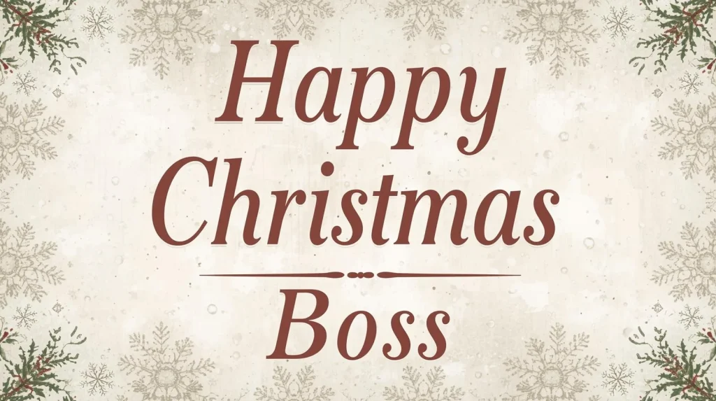 Christmas Messages for Your Boss