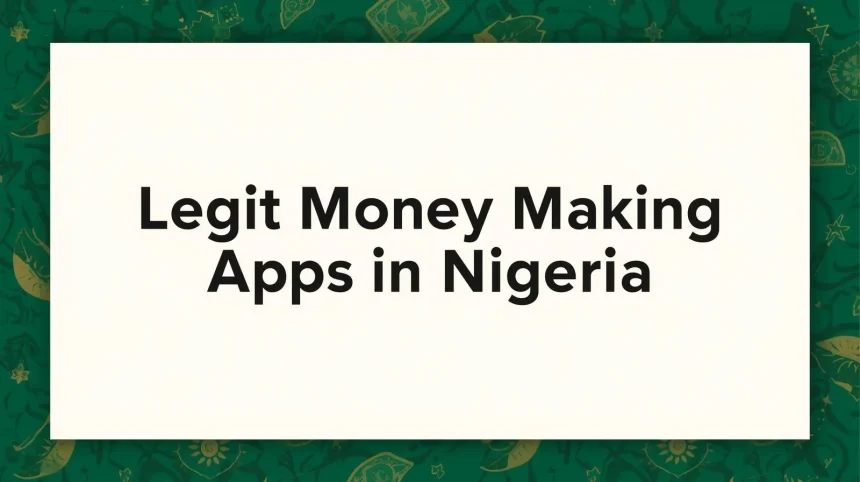 Legit Money Making Apps in Nigeria